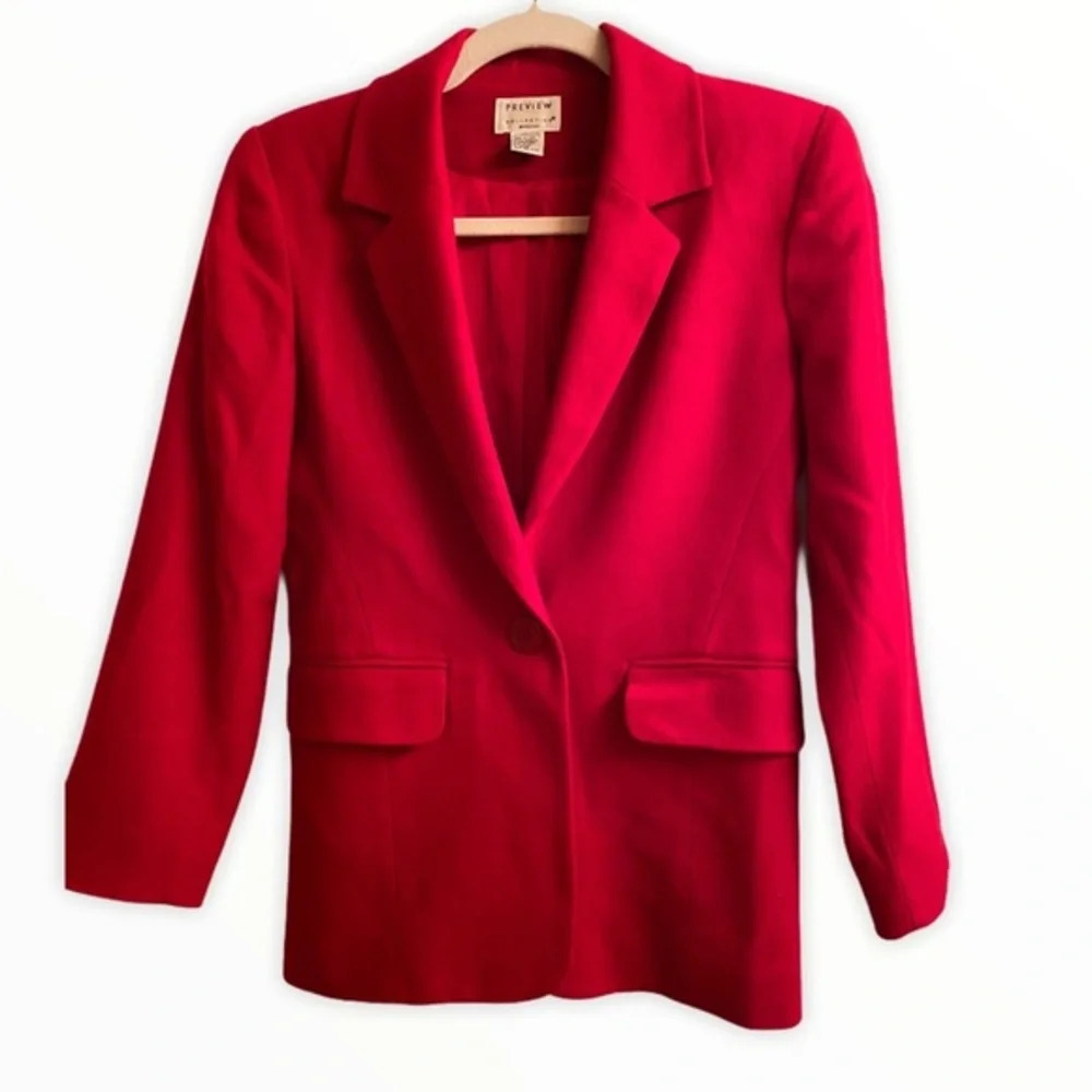 Preview‎ Collection Red Wool Blazer​ - Picture 2 of 11